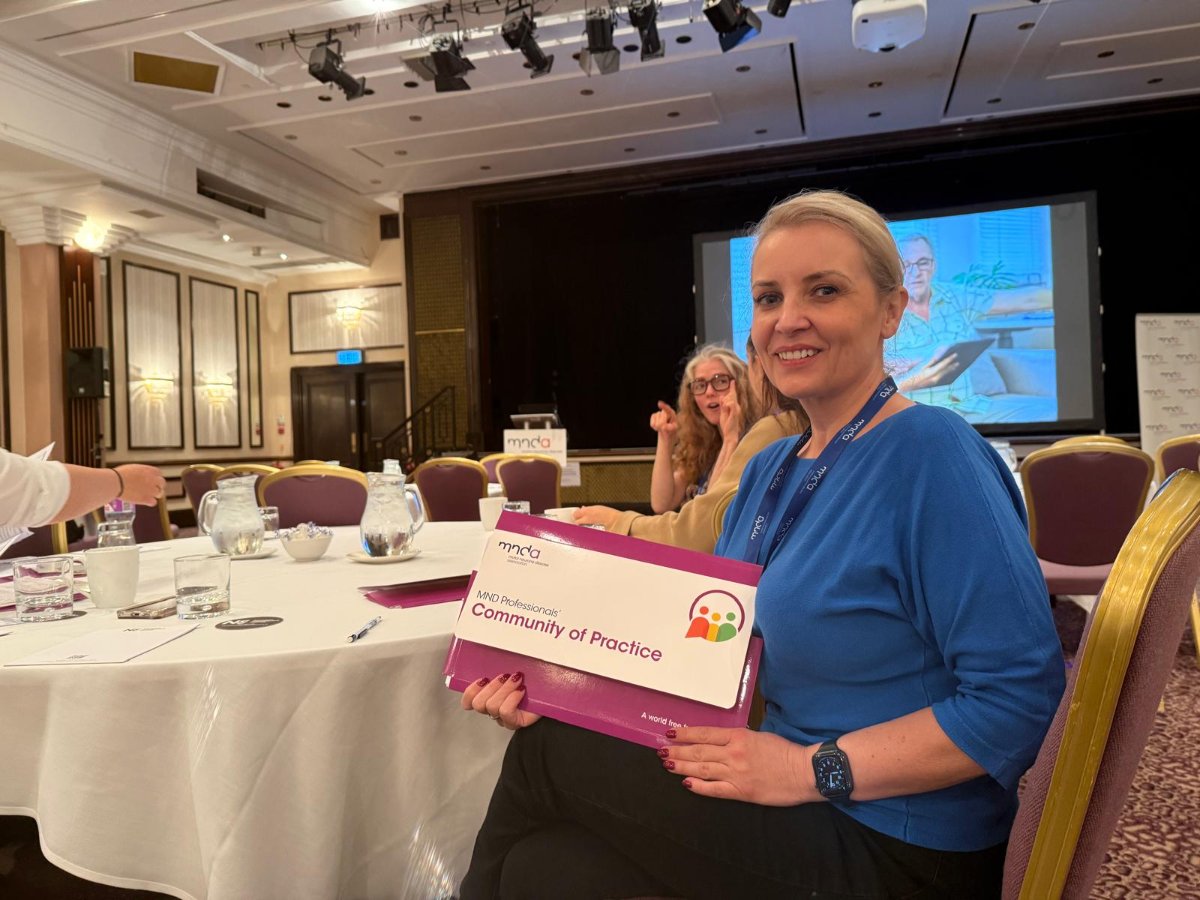 Kinga at the MND Professionals' Community of Practice